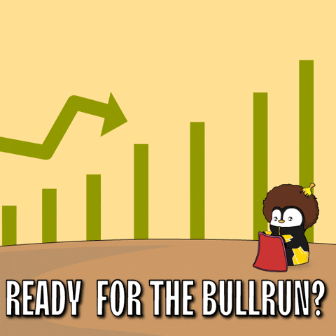 Bull Run Crypto GIF by Pudgy Penguins 1 Bitcoin Eyes Record Highs as U.S.-China Deal Boosts Market Sentiment