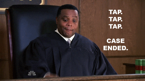 Judge Court GIF Ripple and SEC End Legal Battle with XRP Price Surge Tap, Tap, Tap, Case Ended