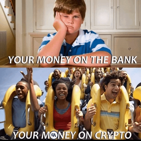 Roller Coaster Crypto GIF by Forallcrypto KindlyMD Plans $5 Billion Bitcoin Reserve Expansion After Nakamoto Merger Your money on crypto gif