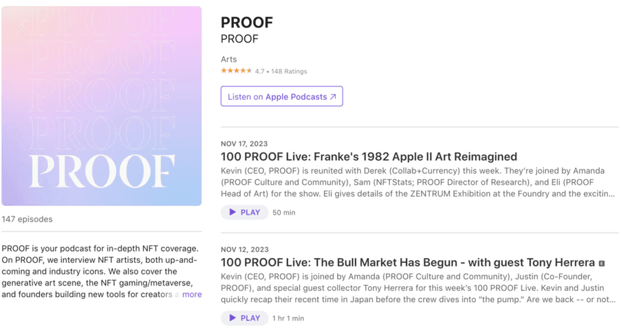 Screenshot 2023 11 30 at 17.55.21 1024x544 1 Top 10 NFT Podcasts for Beginners Screenshot 2023 11 30 at 17.55.21 1024x544 1 Top 10 NFT Podcasts for Beginners