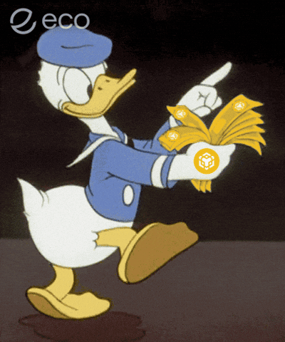 To The Moon Crypto GIF by Eco 2 Nano Labs Acquires $50 Million in BNB for $1 Billion Reserve Goal