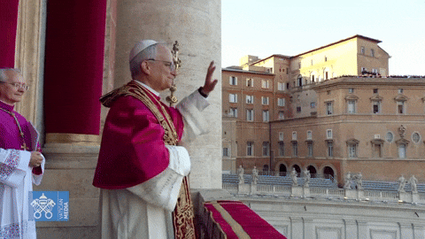 Waving Vatican City GIF by TheDreamTeam Pope Highlights AI as a Major Challenge for Humanity and the Catholic Church