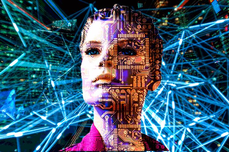 ai humanoid girl neon 0byngj723ojhu25b The Intersection of AI and Blockchain