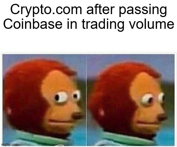 crypto.com meme Crypto.com Leads Coinbase In Trading Volume With Rise In Institutional Demand crypto.com meme Crypto.com Leads Coinbase In Trading Volume With Rise In Institutional Demand