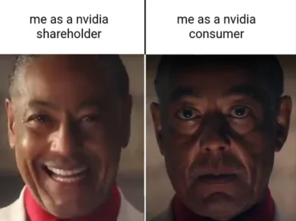 nvidia meme An Ex-President’s Pro-Bitcoin Speech, OpenAI’s Safety Measures, Bitcoiner Loses His Life and Bag, and NVIDIA is More Volatile than Bitcoin nvidia meme An Ex-President’s Pro-Bitcoin Speech, OpenAI’s Safety Measures, Bitcoiner Loses His Life and Bag, and NVIDIA is More Volatile than Bitcoin
