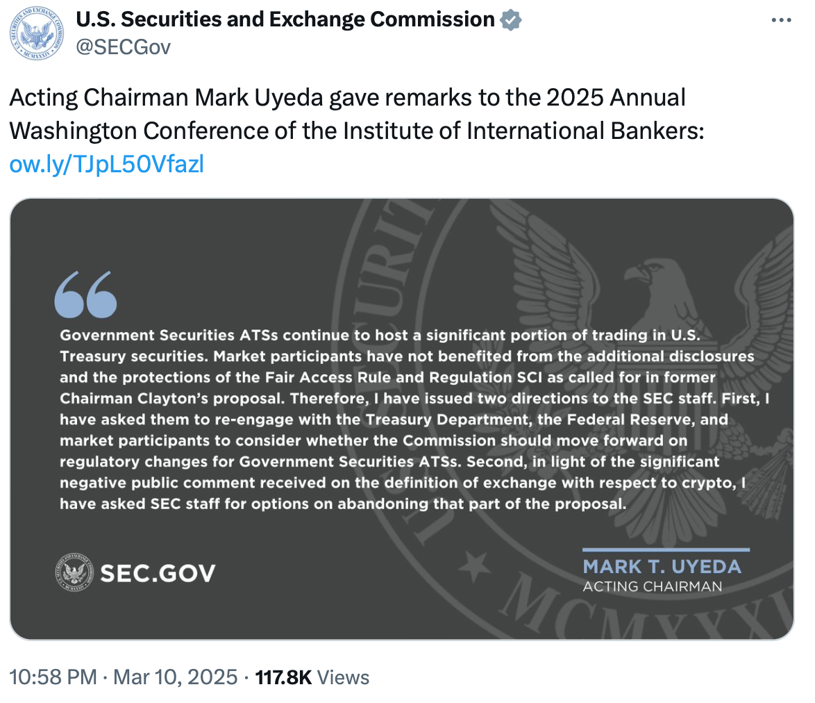 sec Uyeda remarks SEC Reconsiders Crypto Rules as Industry Pushback Intensifies
