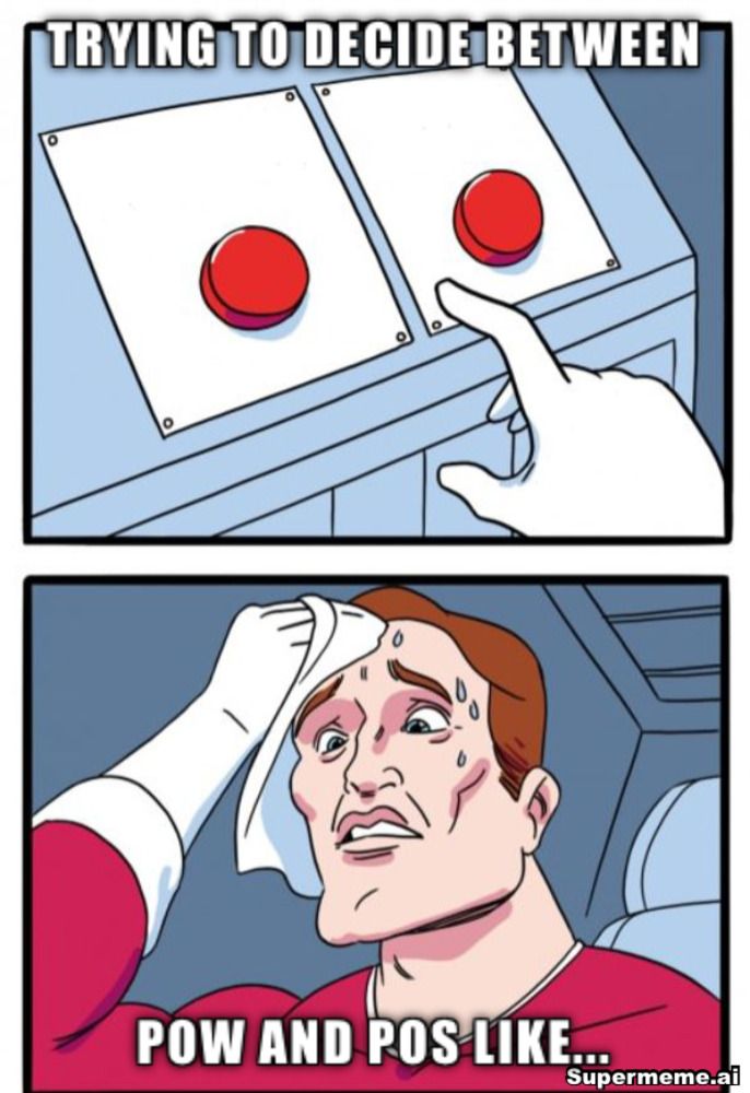 supermeme 14h53 56 The Duel of Decentralization: Proof of Work vs. Proof of Stake