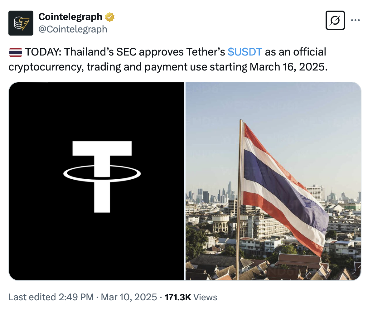 tether sec Thailand Approves USDT and USDC for Crypto Trading tether sec Thailand Approves USDT and USDC for Crypto Trading