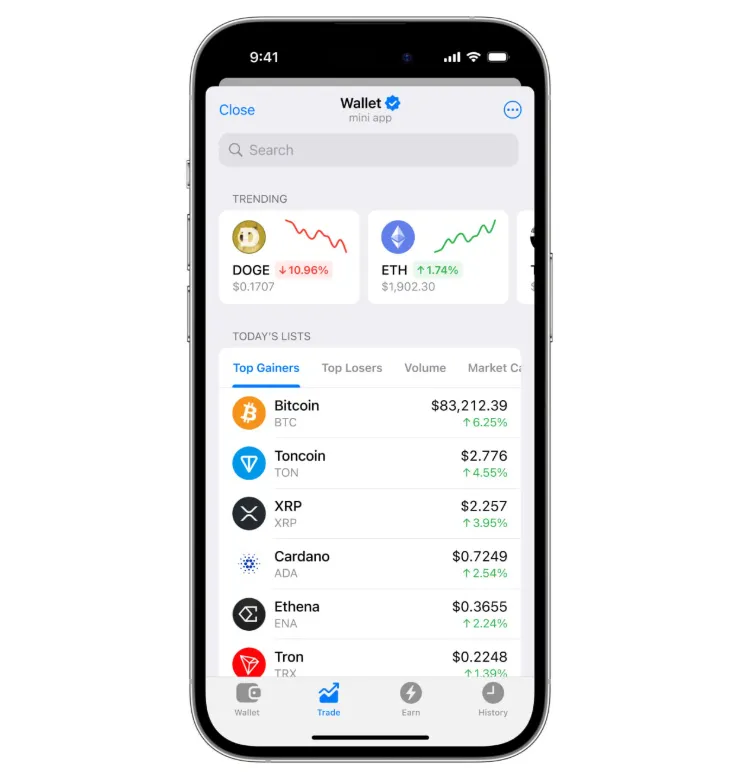 wallet telegram image Wallet in Telegram Expands: 50 New Tokens and Yield Program Incoming wallet telegram image Wallet in Telegram Expands: 50 New Tokens and Yield Program Incoming